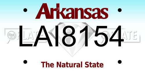 LAI8154 Arkansas License Plate