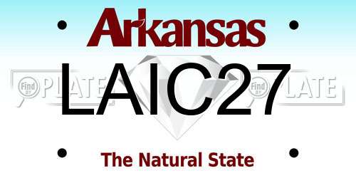 LAIC27 Arkansas License Plate