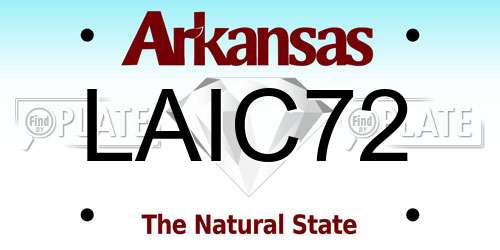 LAIC72 Arkansas License Plate