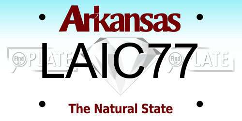 LAIC77 Arkansas License Plate