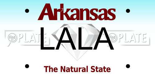 LALA Arkansas License Plate