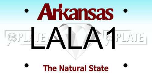 LALA1 Arkansas License Plate
