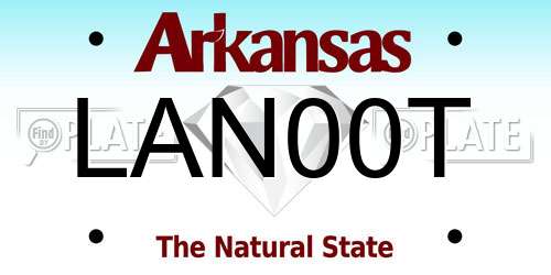 LAN00T Arkansas License Plate