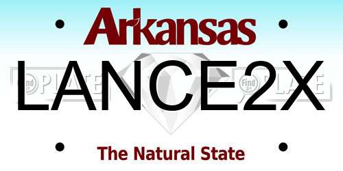 LANCE2X Arkansas License Plate
