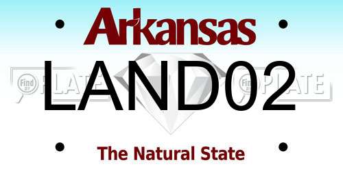 LAND02 Arkansas License Plate