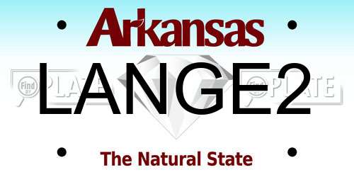 LANGE2 Arkansas License Plate