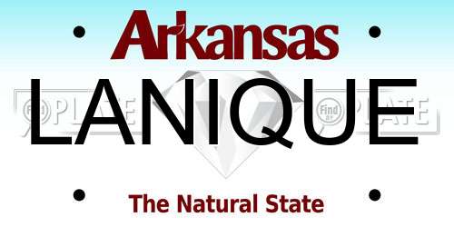 LANIQUE Arkansas License Plate