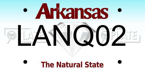 LANQ02 Arkansas License Plate