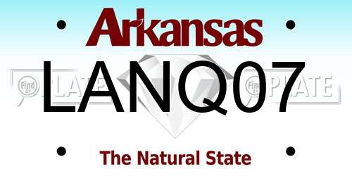LANQ07 Arkansas License Plate