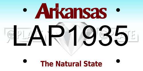 LAP1935 Arkansas License Plate