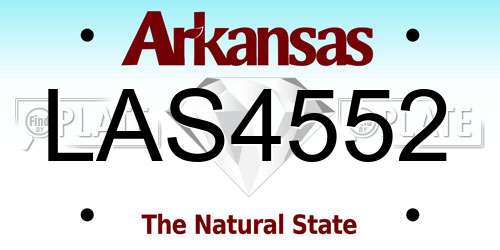 LAS4552 Arkansas License Plate