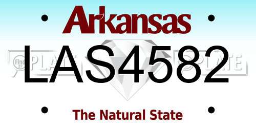 LAS4582 Arkansas License Plate