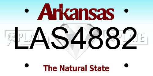 LAS4882 Arkansas License Plate