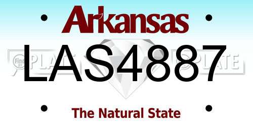 LAS4887 Arkansas License Plate