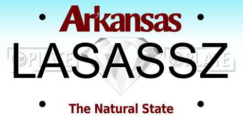 LASASSZ Arkansas License Plate