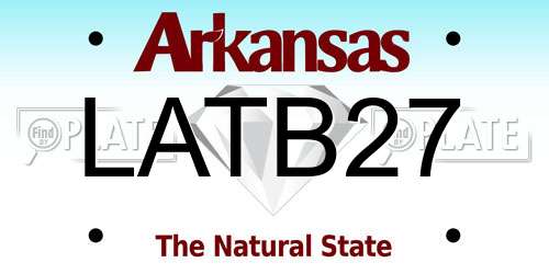 LATB27 Arkansas License Plate