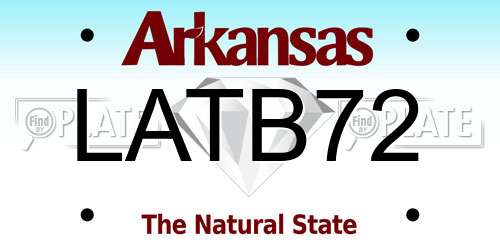 LATB72 Arkansas License Plate