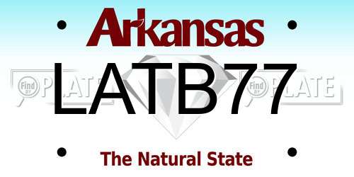 LATB77 Arkansas License Plate