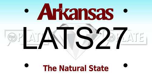 LATS27 Arkansas License Plate