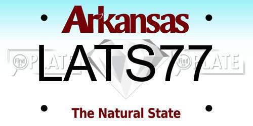 LATS77 Arkansas License Plate