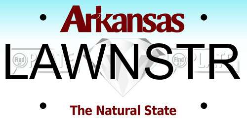 LAWNSTR Arkansas License Plate