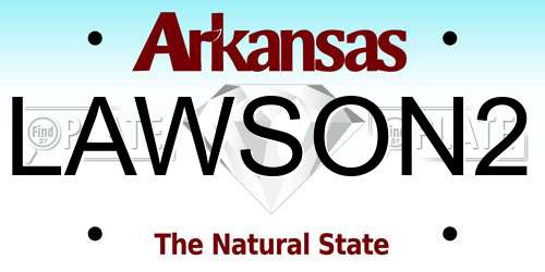 LAWSON2 Arkansas License Plate