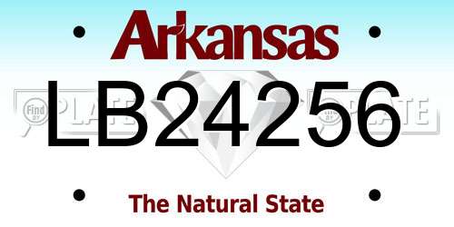 LB24256 Arkansas License Plate