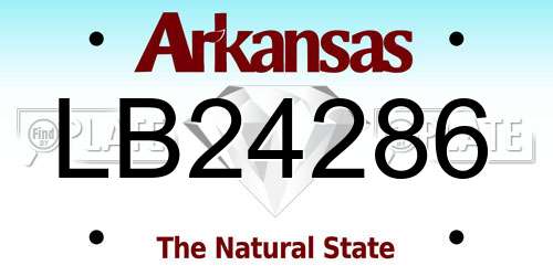 LB24286 Arkansas License Plate
