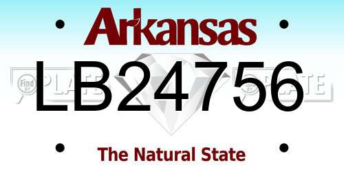 LB24756 Arkansas License Plate