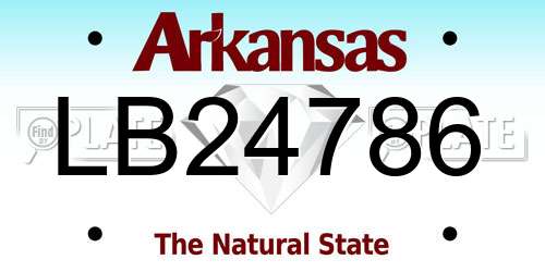 LB24786 Arkansas License Plate