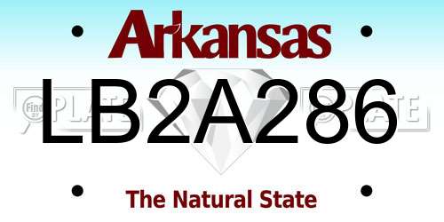 LB2A286 Arkansas License Plate
