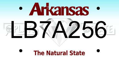 LB7A256 Arkansas License Plate
