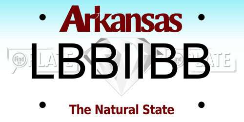 LBBIIBB Arkansas License Plate