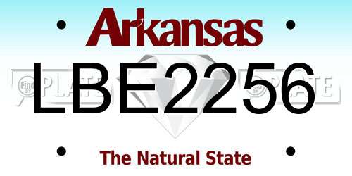 LBE2256 Arkansas License Plate