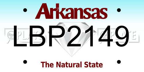 LBP2149 Arkansas License Plate