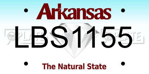 LBS1155 Arkansas License Plate