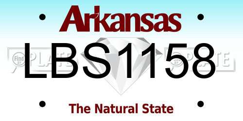 LBS1158 Arkansas License Plate