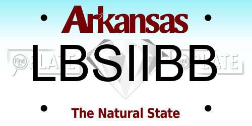 LBSIIBB Arkansas License Plate