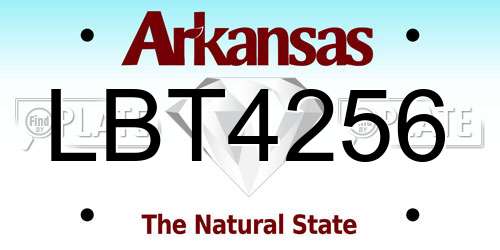 LBT4256 Arkansas License Plate