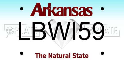 LBWI59 Arkansas License Plate