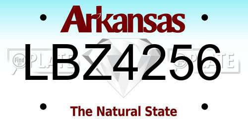 LBZ4256 Arkansas License Plate
