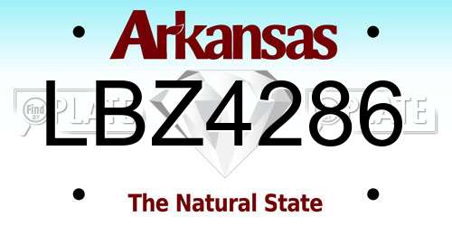 LBZ4286 Arkansas License Plate