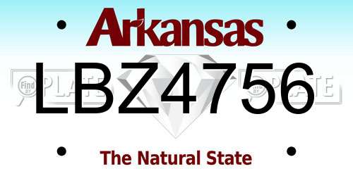 LBZ4756 Arkansas License Plate