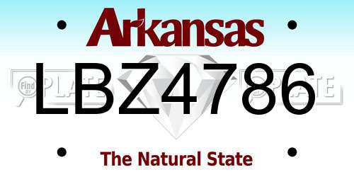 LBZ4786 Arkansas License Plate