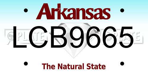LCB9665 Arkansas License Plate