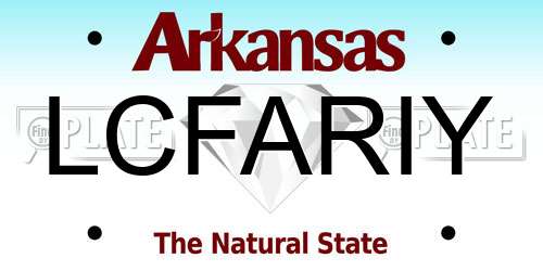 LCFARIY Arkansas License Plate