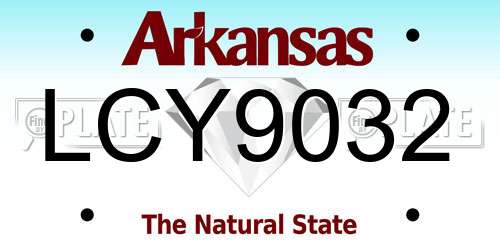 LCY9032 Arkansas License Plate