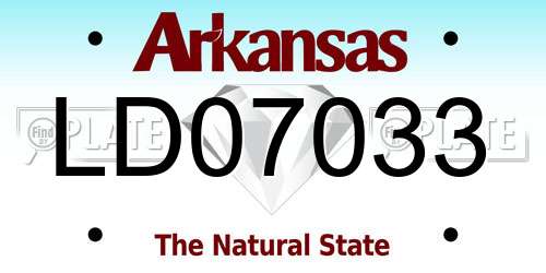 LD07033 Arkansas License Plate