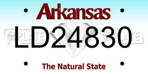 LD24830 Arkansas License Plate