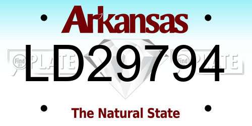 LD29794 Arkansas License Plate